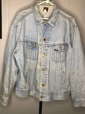 Vintage 70s LEE M.R Riders Jacket PATD-153438 USA Light-Wash denim sz XL